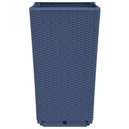 Garden Planters 4 pcs Blue Grey 32.5x32.5x57 cm PP