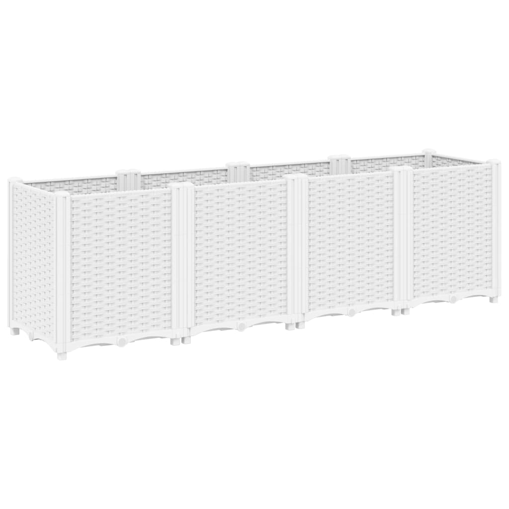 Garden Planter White 63"x15.7"x20.9" PP