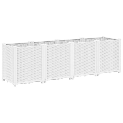 Garden Planter White 63"x15.7"x20.9" PP