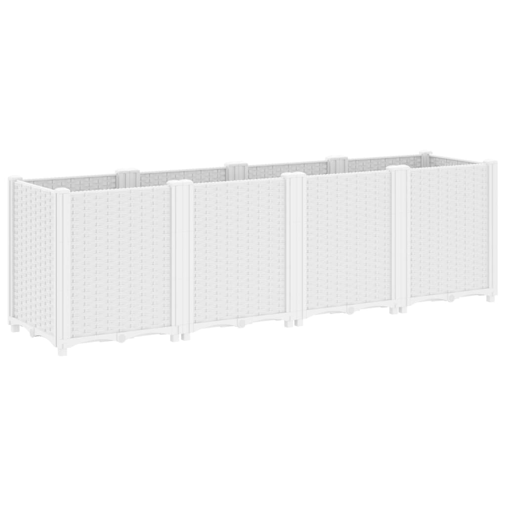 Garden Planter White 63"x15.7"x20.9" PP