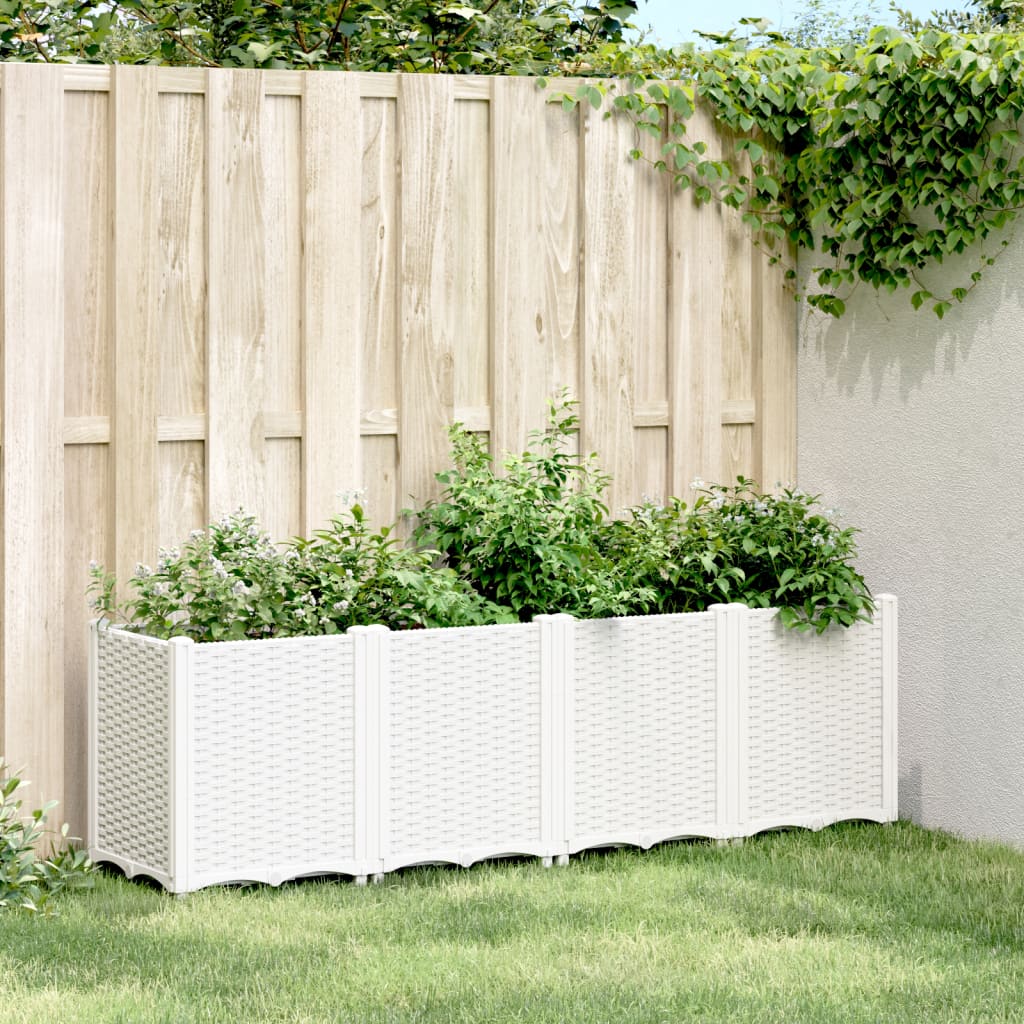 Garden Planter White 63"x15.7"x20.9" PP