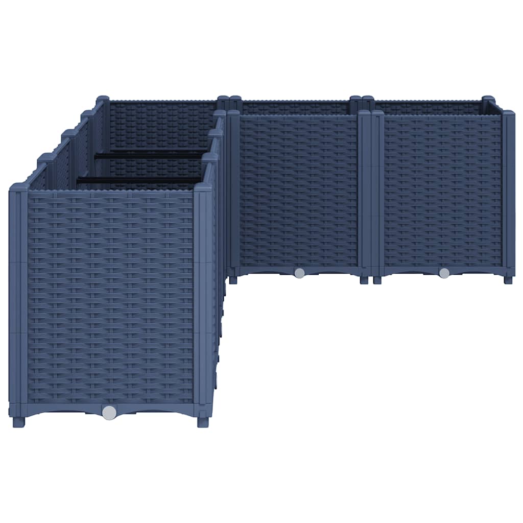 Garden Planter Blue Grey 160x120x53 cm PP