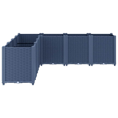 Garden Planter Blue Grey 160x160x53 cm PP