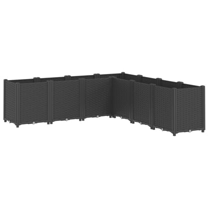 Garden Planter Black 160x160x53 cm PP