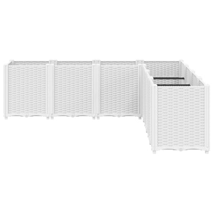 Garden Planter White 160x160x53 cm PP