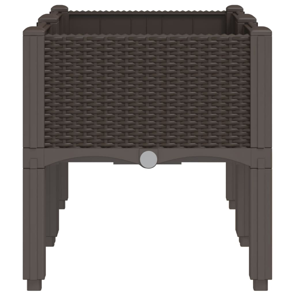 Garden Planter with Legs Brown 80x40x42 cm PP
