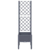 Garden Planter with Trellis Blue Grey 40x40x142 cm PP