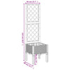 Garden Planter with Trellis Blue Grey 40x40x142 cm PP