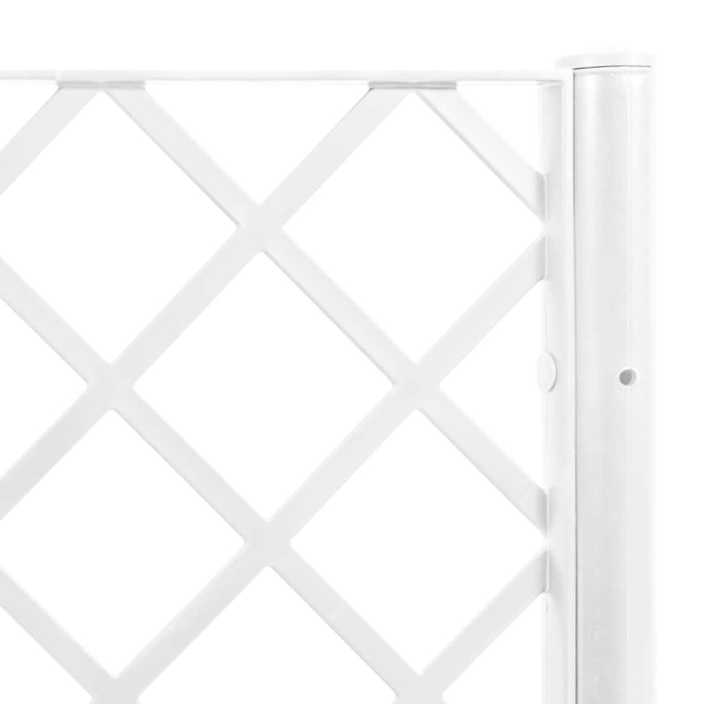 Garden Planter with Trellis White 80x40x142 cm PP