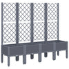 Garden Planter with Trellis Blue Grey 160x40x142 cm PP