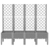 Garden Planter with Trellis Light Grey 160x40x142 cm PP