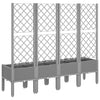 Garden Planter with Trellis Light Grey 160x40x142 cm PP