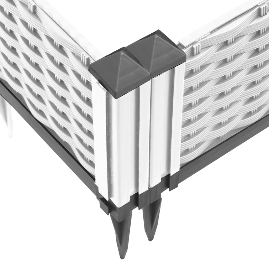 Garden Planter with Pegs White 42.5x42.5x28.5 cm PP