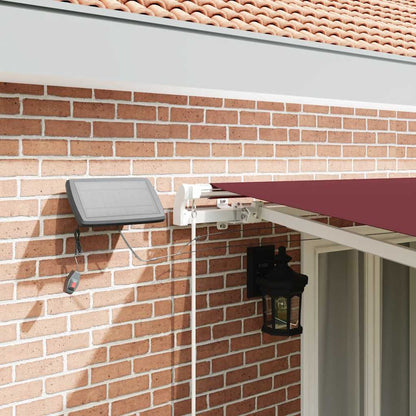 Retractable Awning | Burgundy | Powder-coated aluminium | Large