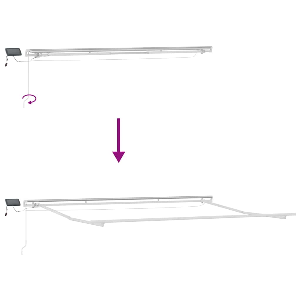Retractable Awning | Burgundy | Aluminium | 600x300 cm