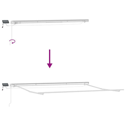 Retractable Awning | Burgundy | Aluminium | 600x300 cm