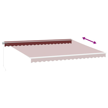 Retractable Awning | Burgundy, White