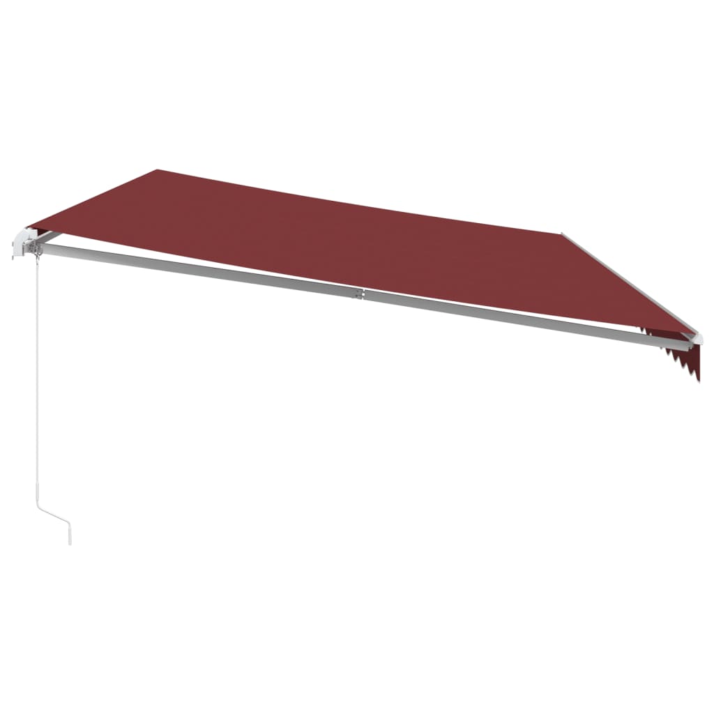 Manual Retractable Awning Burgundy 600x350 cm