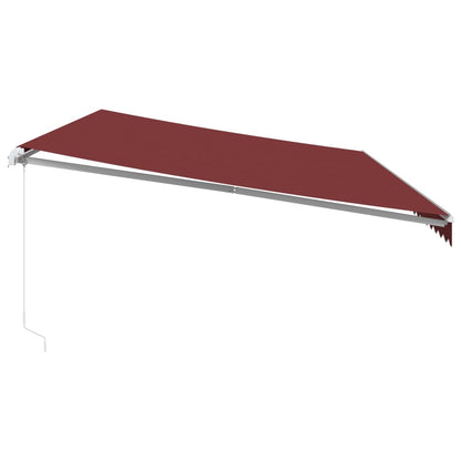 Manual Retractable Awning Burgundy 600x350 cm