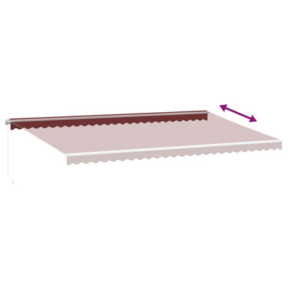 Manual Retractable Awning Burgundy 600x350 cm