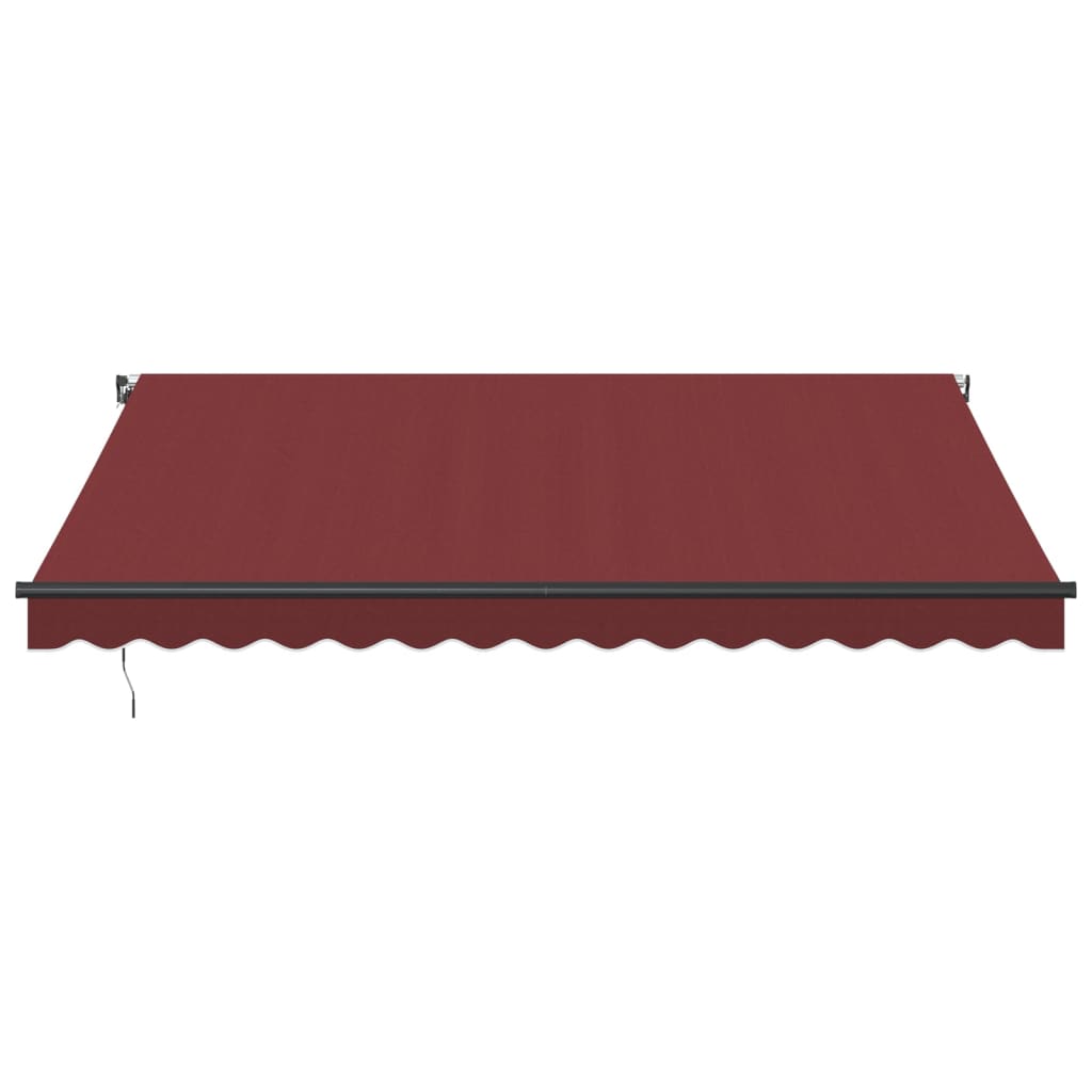 Manual Retractable Awning with LEDs Burgundy 400x350 cm