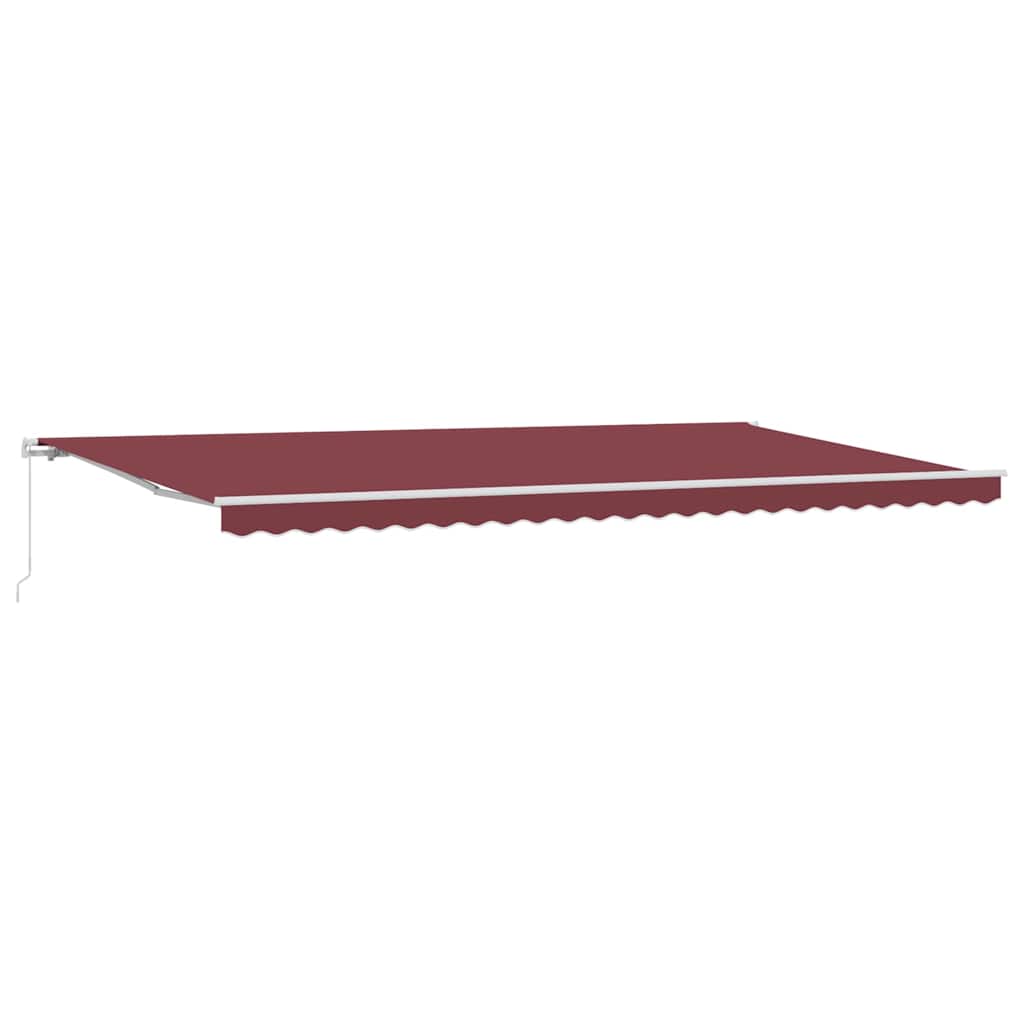 Manual Retractable Awning Burgundy 500x300 cm
