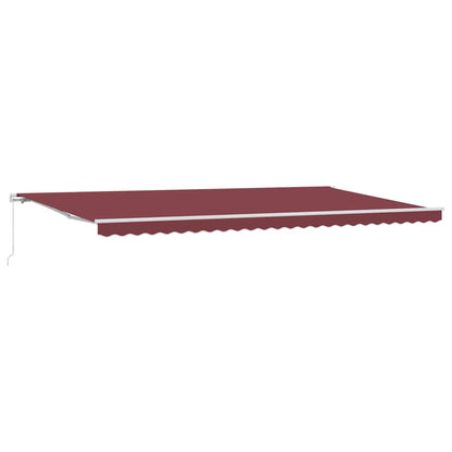 Manual Retractable Awning Burgundy 500x300 cm