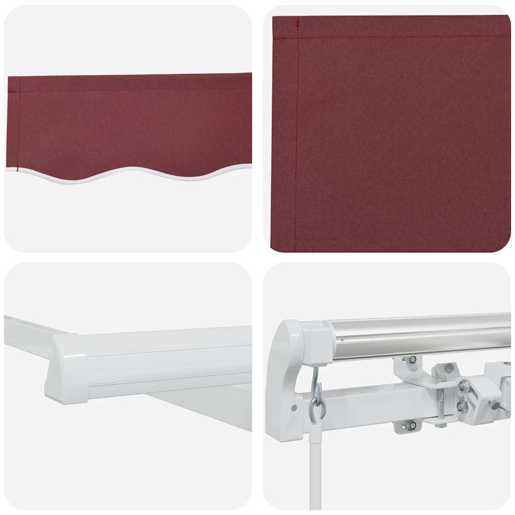 Manual Retractable Awning Burgundy 300x250 cm