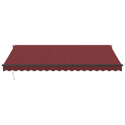 Manual Retractable Awning Burgundy 450x300 cm