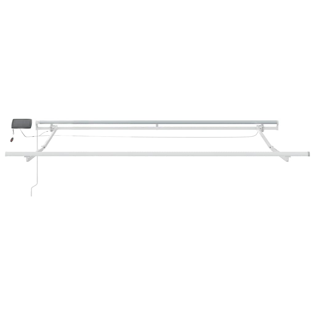 Manual Retractable Awning with LED Brown 300x250 cm