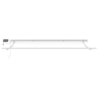 Retractable Awning Brown 400 x 300 cm Fabric and Aluminium