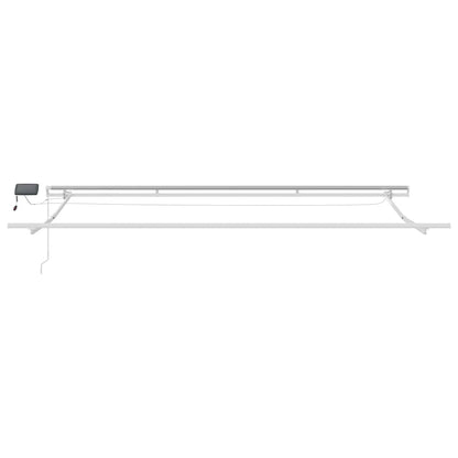 Retractable Awning Brown 450 x 300 cm Fabric and Aluminium