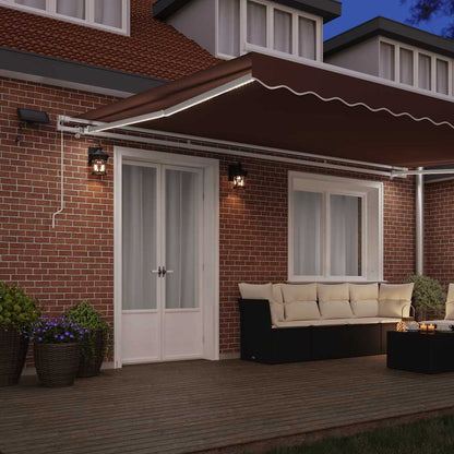 Retractable Awning | Brown | Powder-coated aluminium | 500x300 cm