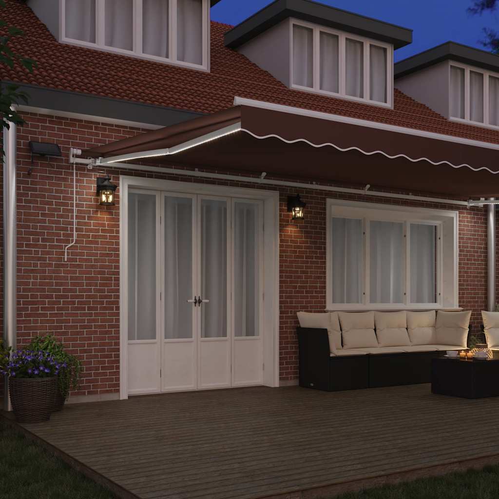 Retractable Awning | Brown, White