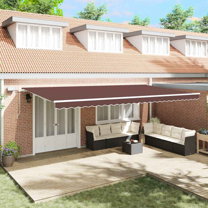 Retractable Awning | Brown, White
