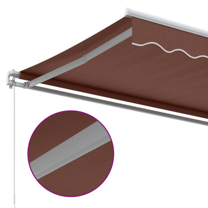 Manual Retractable Awning Brown 400x350 cm