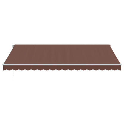 Manual Retractable Awning Brown 450x350 cm
