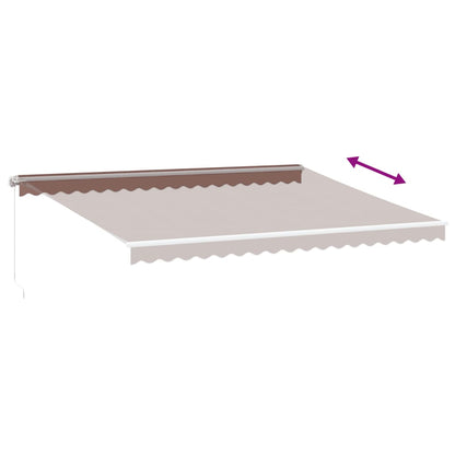 Manual Retractable Awning Brown 450x350 cm