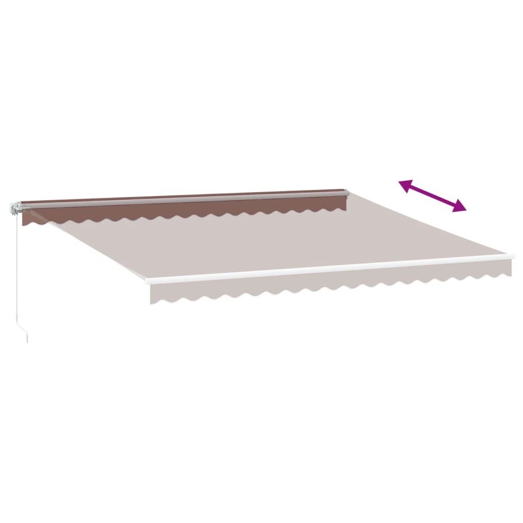 Retractable Awning | Brown | Powder-coated aluminium | 450 x 350 cm