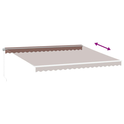 Retractable Awning | Brown | Powder-coated aluminium | 450 x 350 cm