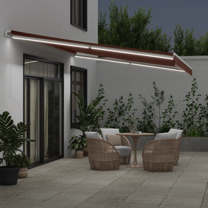 Retractable Awning | Brown | Powder-coated aluminium | Large