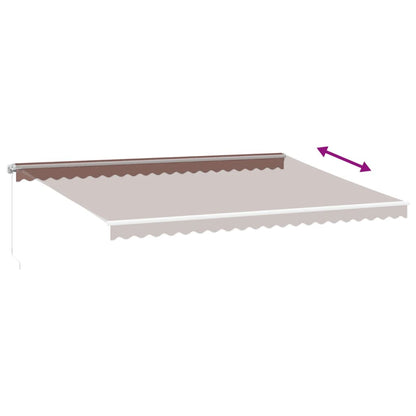 Retractable Awning | Brown | Powder-coated aluminium | Large