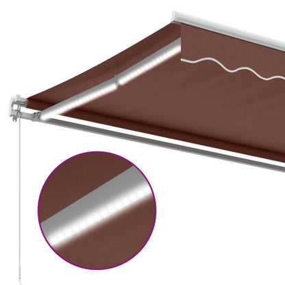 Retractable Awning | Brown | Powder-coated aluminium | Large
