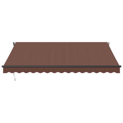 Manual Retractable Awning Brown 400x350 cm
