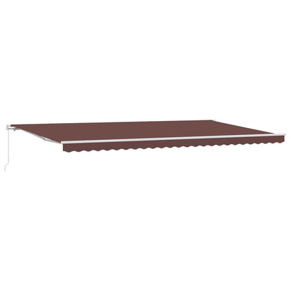 Manual Retractable Awning Brown 600x300 cm