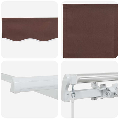 Manual Retractable Awning Brown 450x300 cm