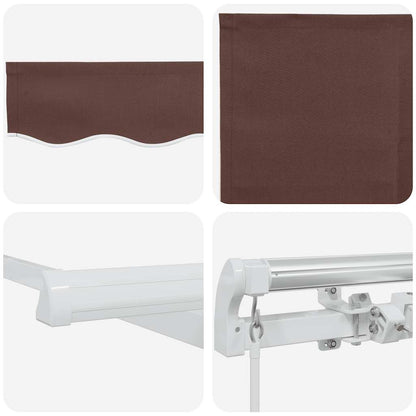 Manual Retractable Awning Brown 300x250 cm