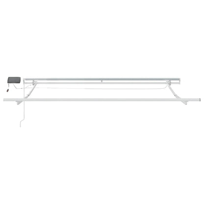 Manual Retractable Awning with LED Anthracite&White 300x250 cm