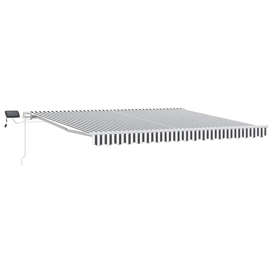 Retractable Awning Anthracite and White 400 x 300 cm