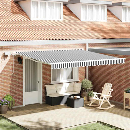 Retractable Awning | Anthracite, White